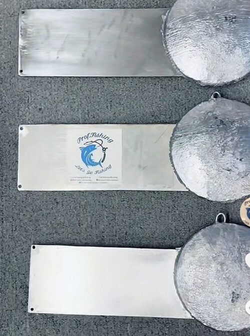 trolling weight with plate